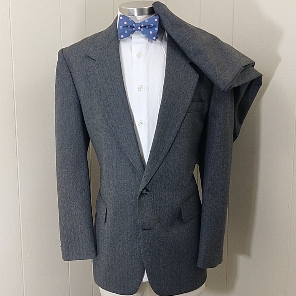 Bespoke Grey Lana Vergine Herringbone
